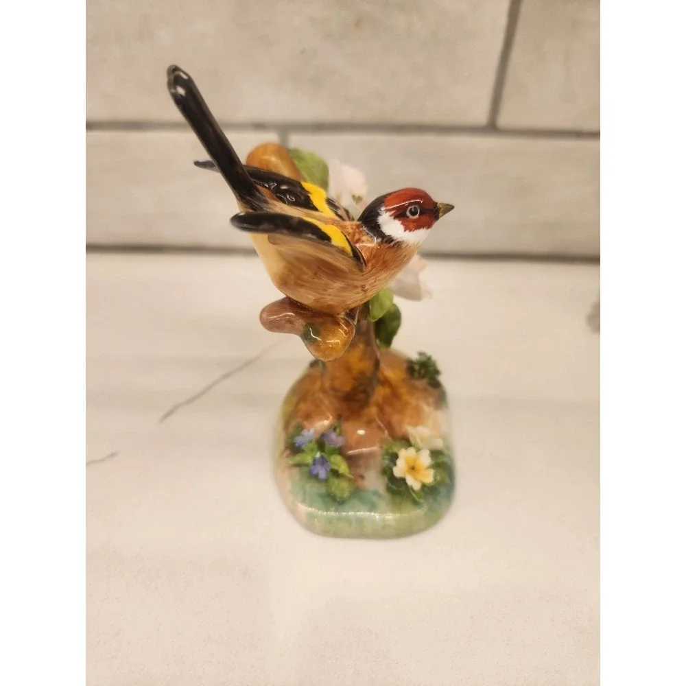 Vintage Crown Staffordshire Fine Bone China Chaffinch Bird Figurine By JT Jones